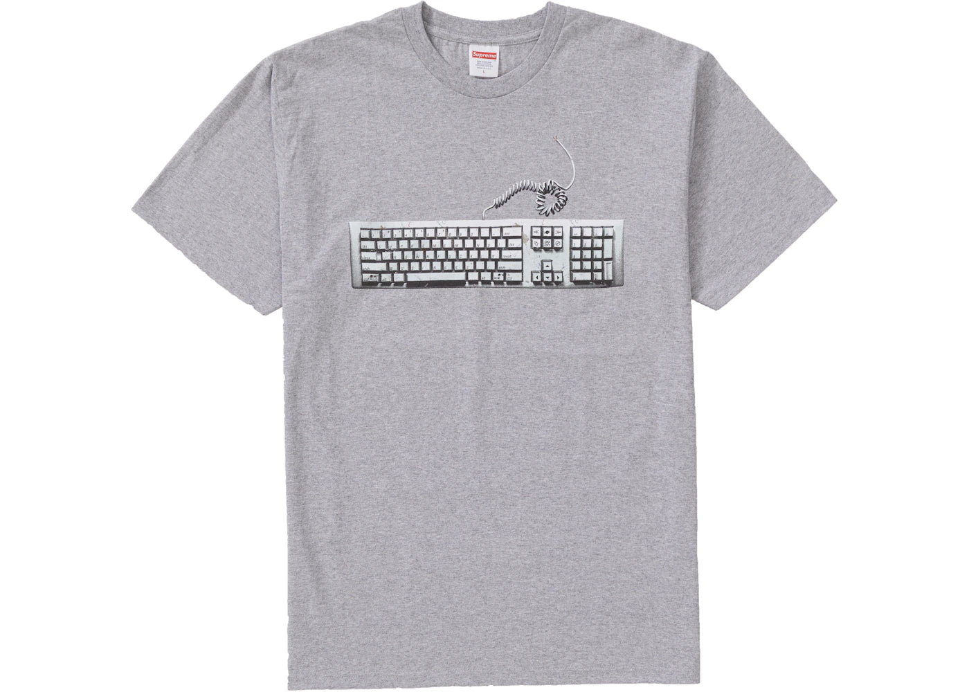 Supreme Keyboard Tee Heather Grey