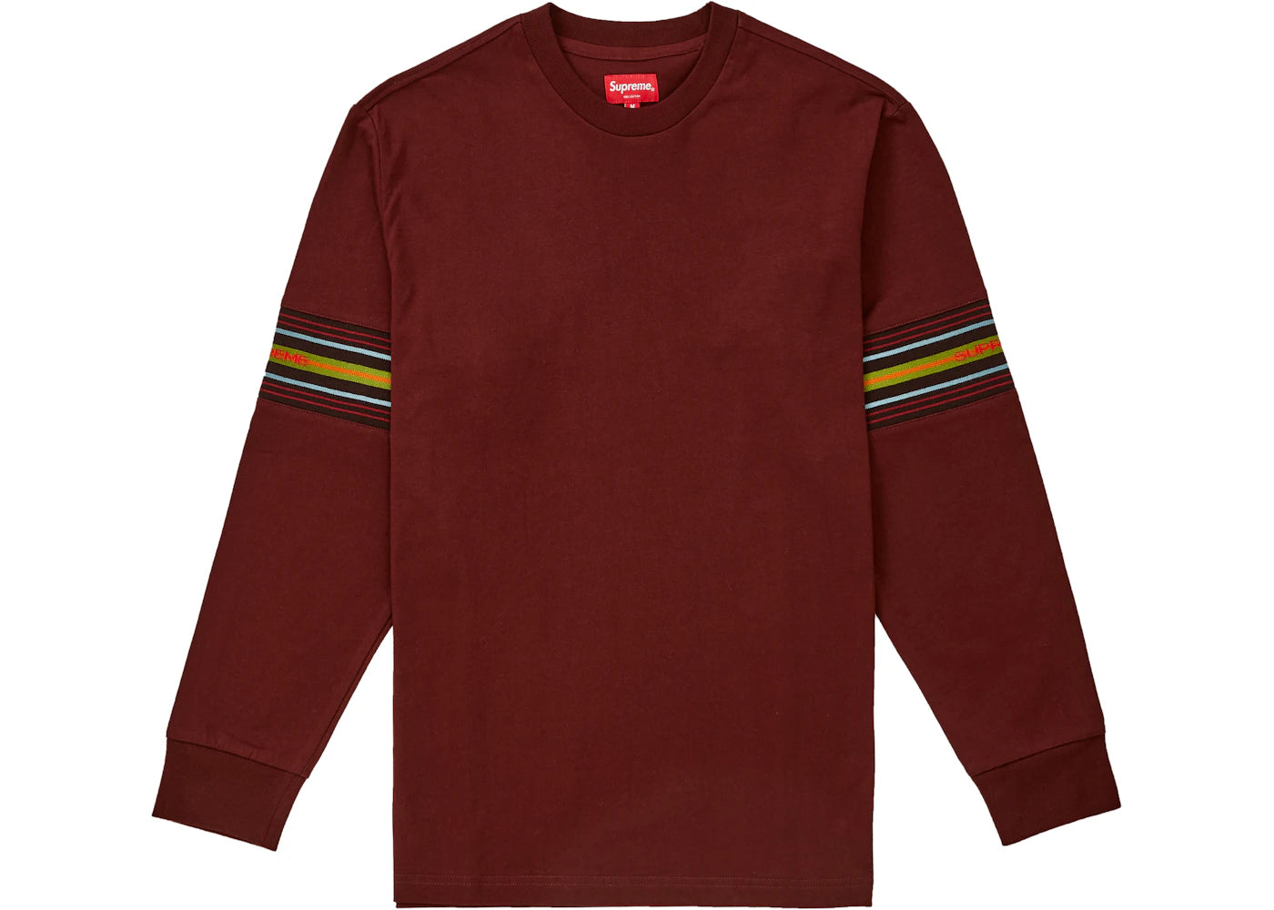 Supreme Knit Panel Stripe LS Top Brown