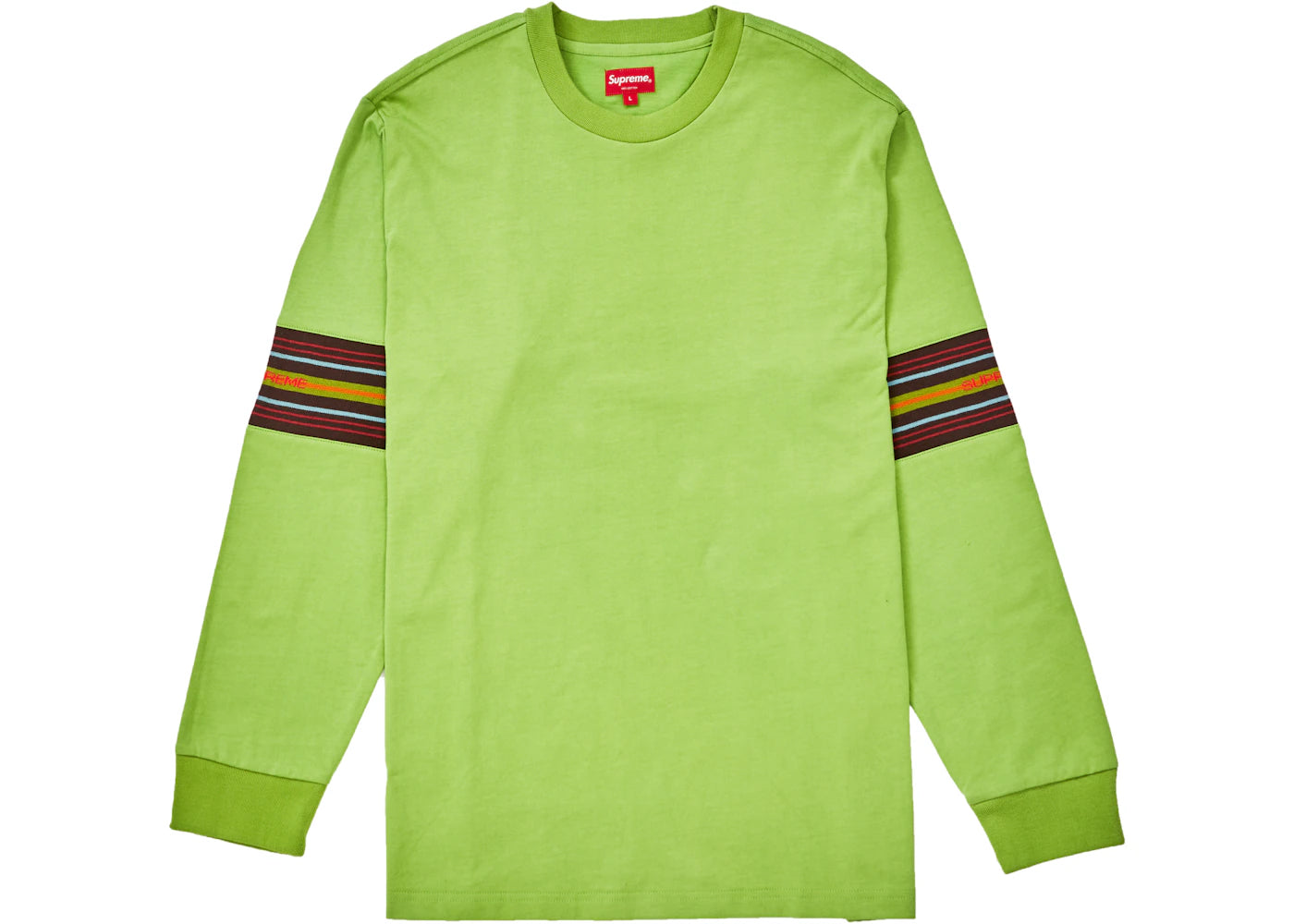 Supreme Knit Panel Stripe LS Top Green