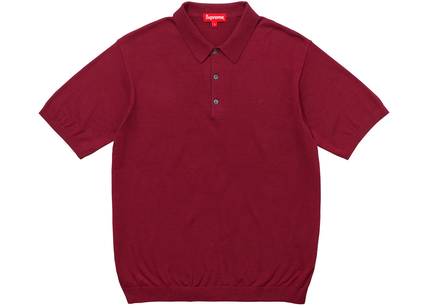 Supreme Knit Polo Burgundy