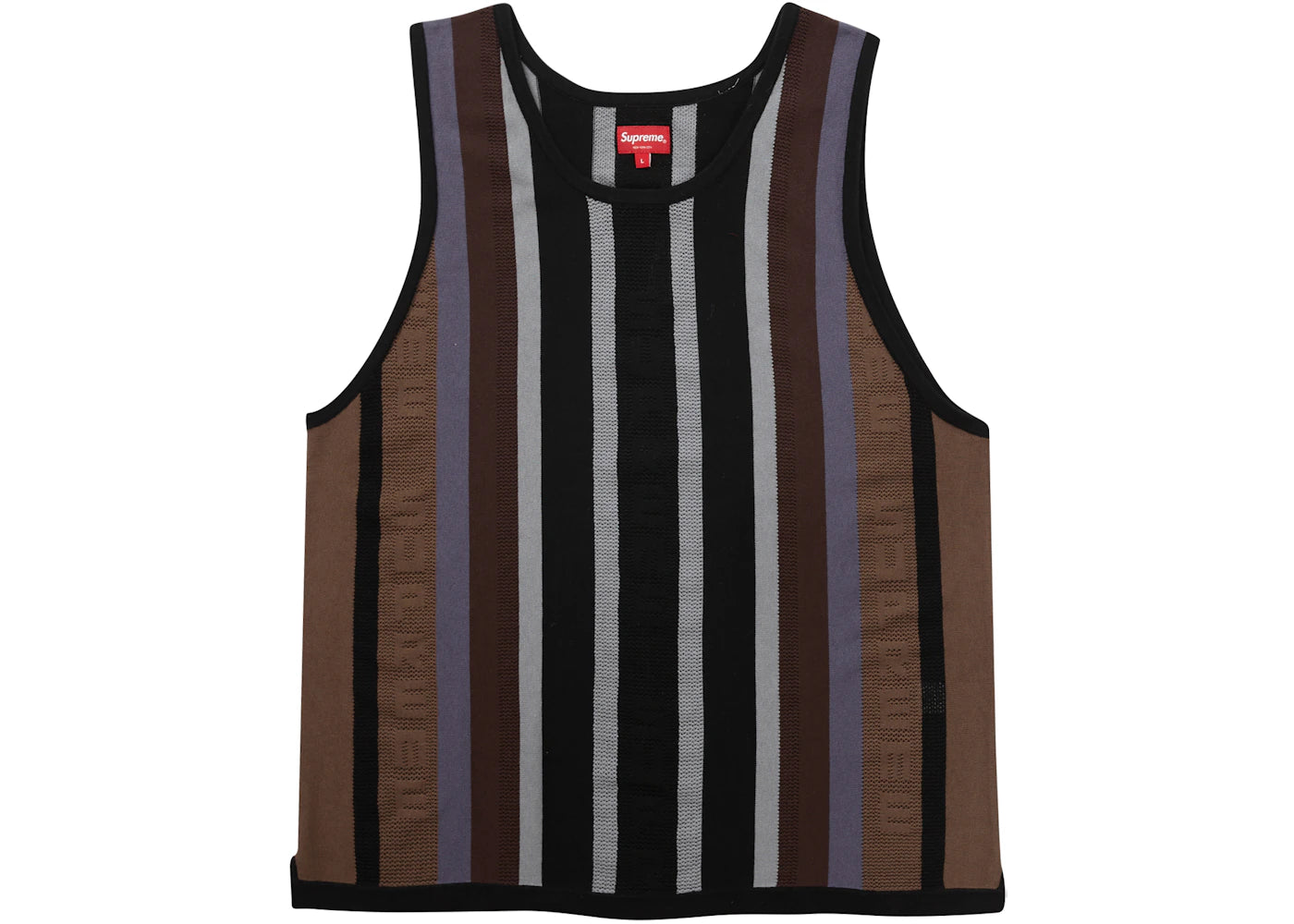 Supreme Knit Stripe Tank Top (SS23) Black