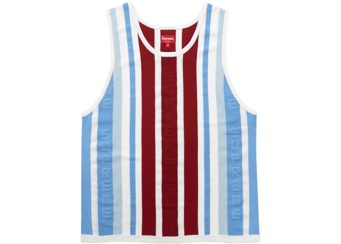 Supreme Knit Stripe Tank Top (SS23) White