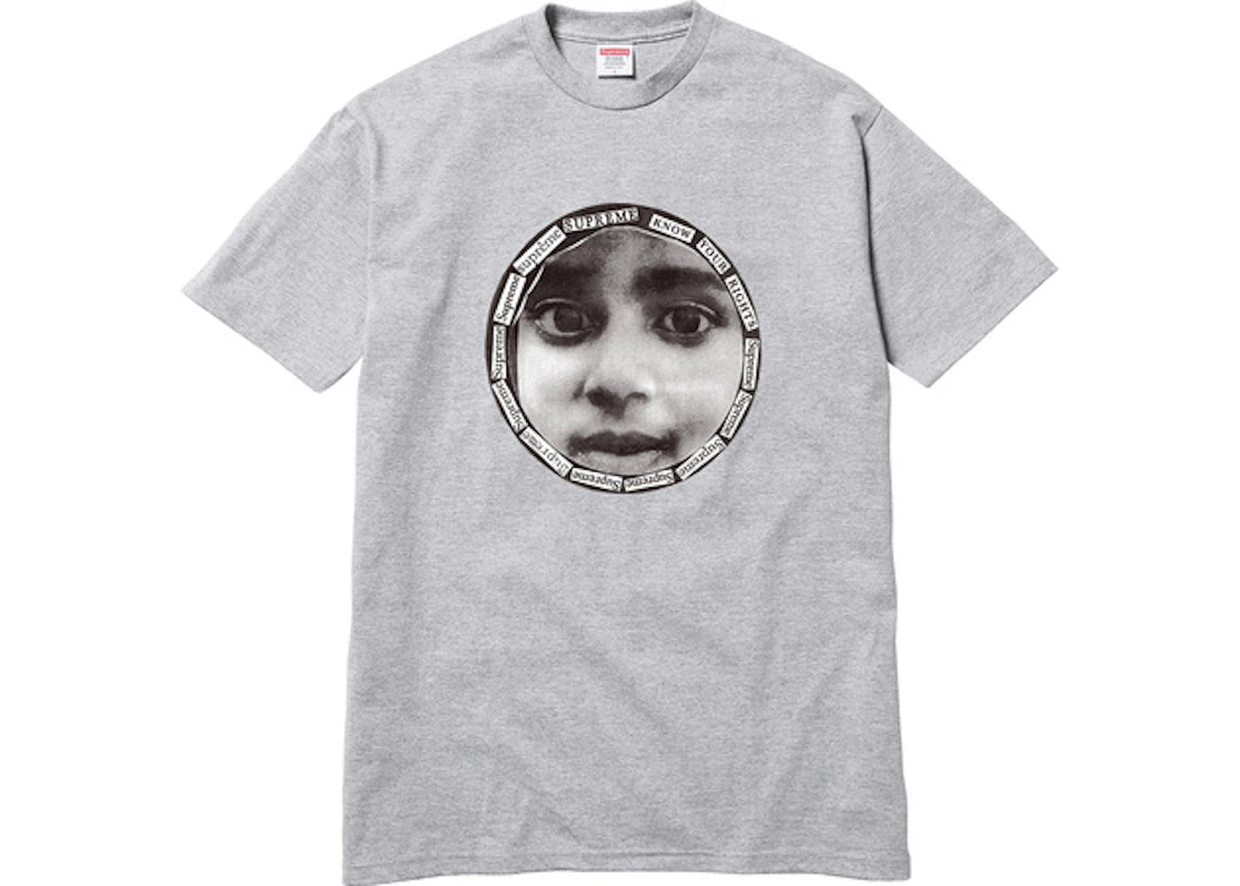 Supreme Know Your Rights Tee Heather Grey