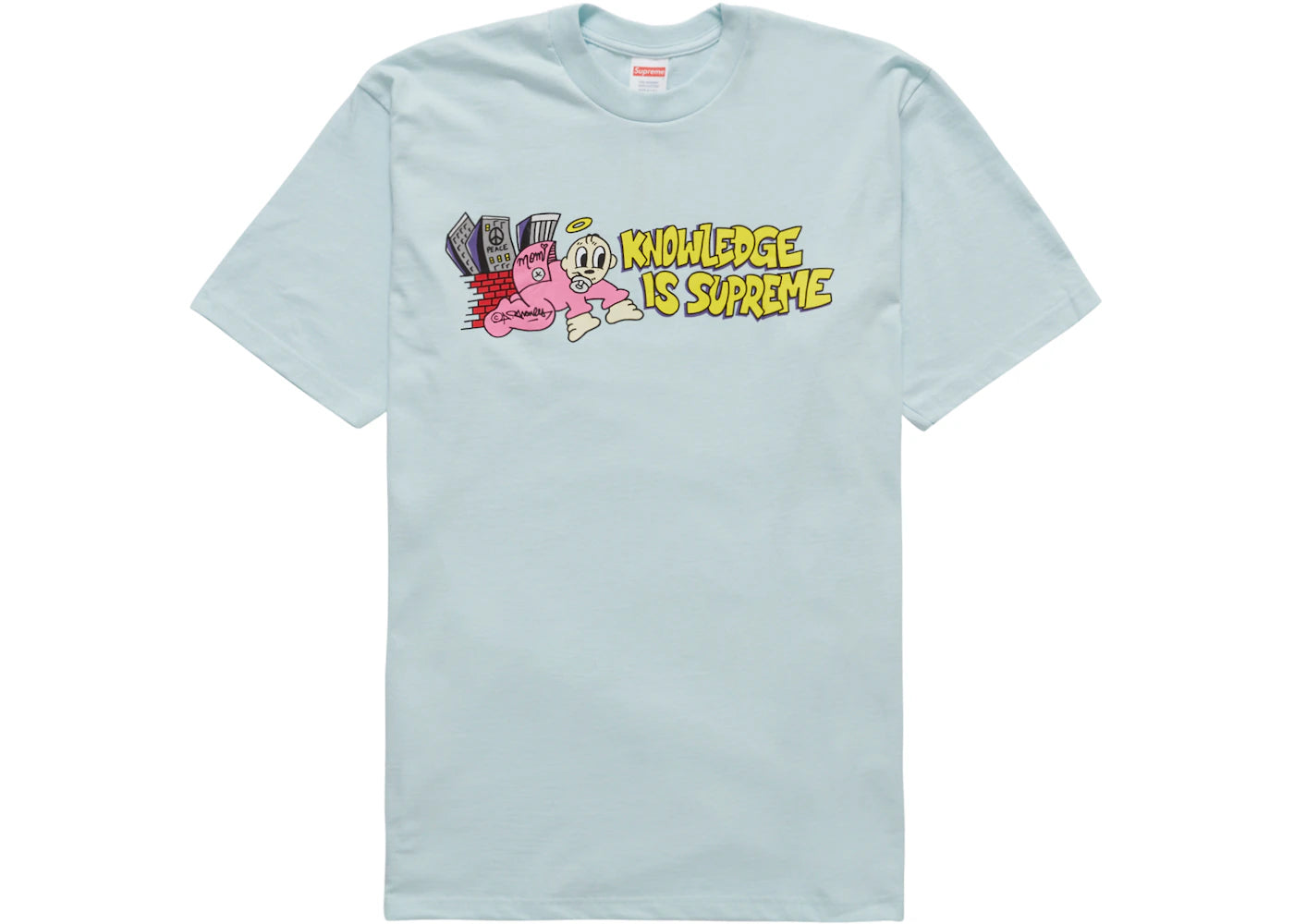 Supreme Knowledge Tee Pale Blue