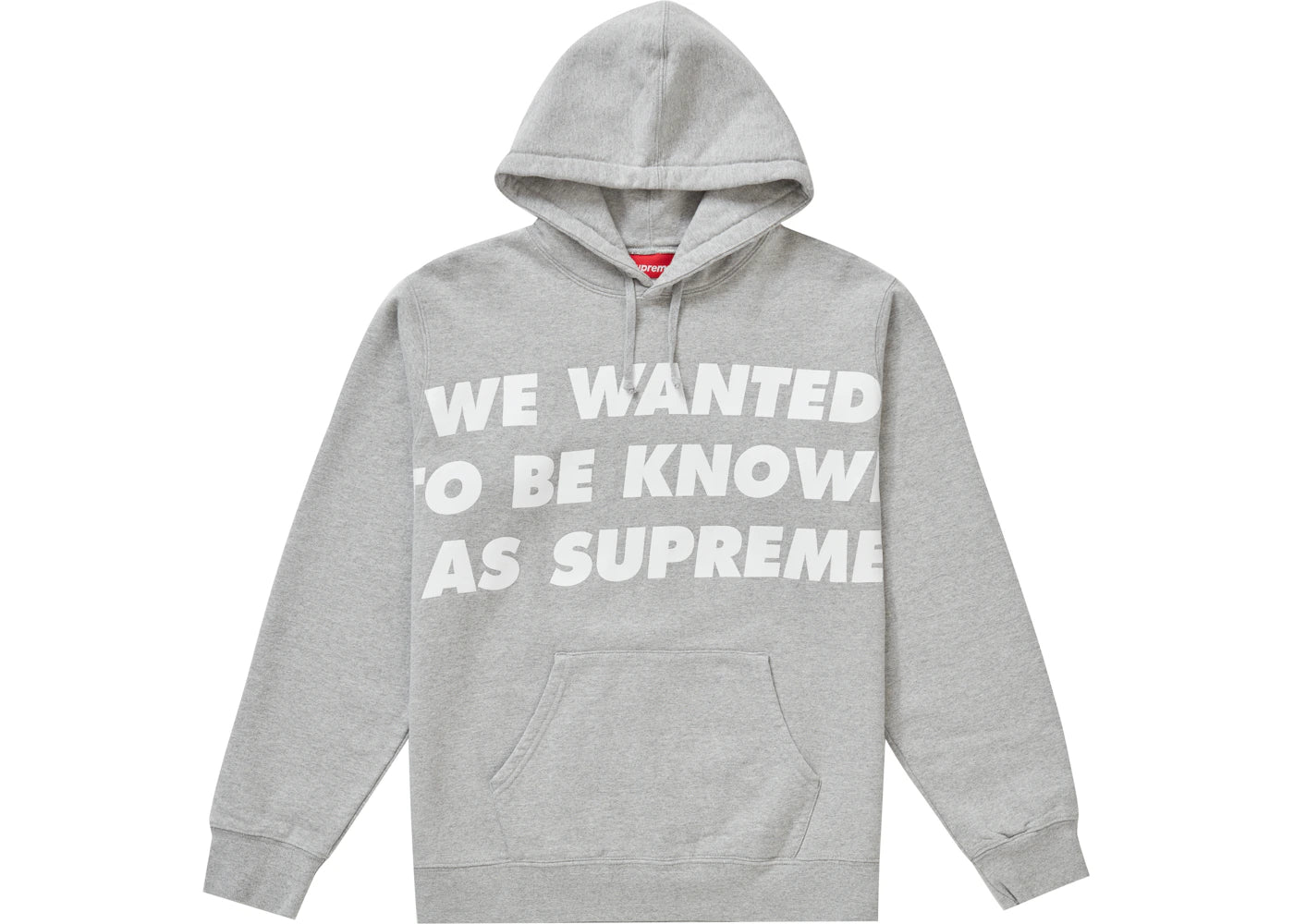 Supreme Known As Hooded Sweatshirt Heather Grey