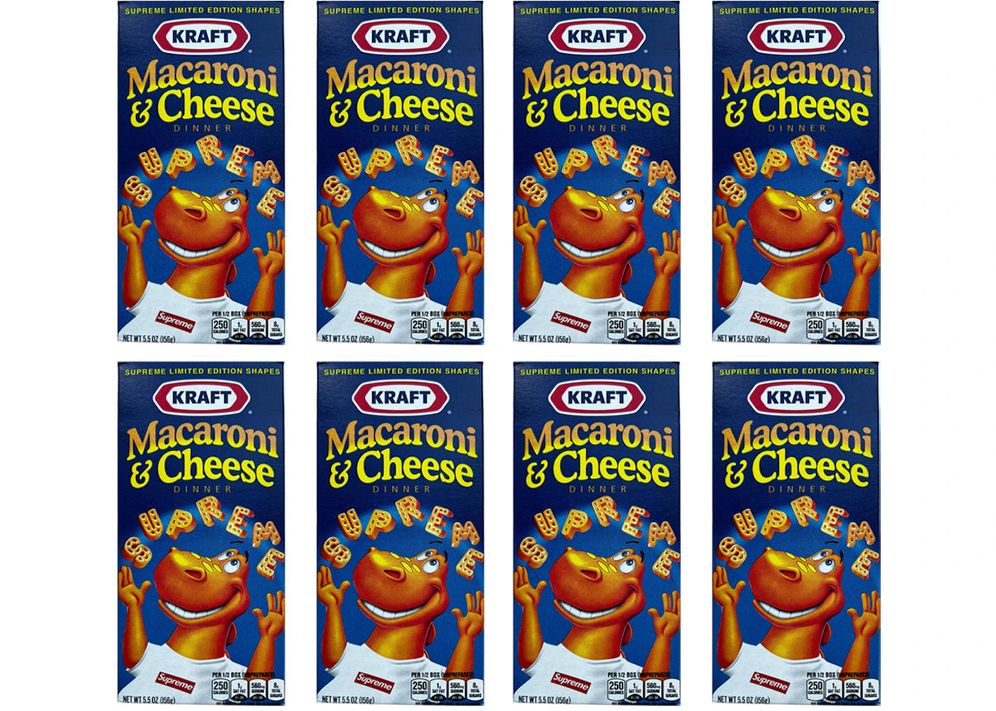 Supreme Kraft Macaroni & Cheese 8x Lot (Not Fit For Human Consumption)