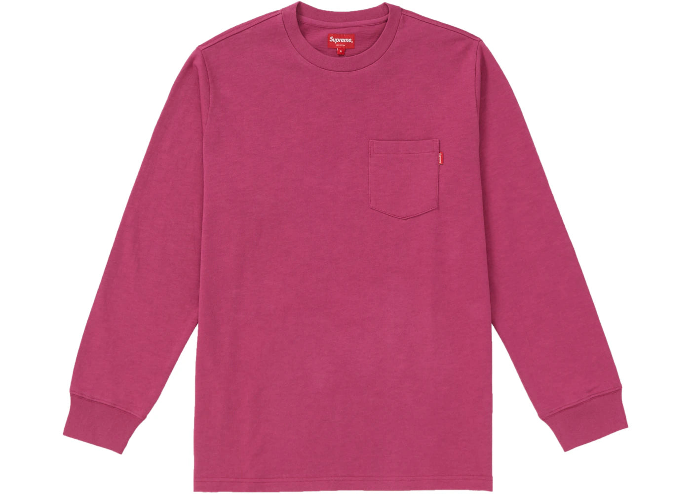 Supreme L/S Pocket Tee (FW18) Dark Magenta