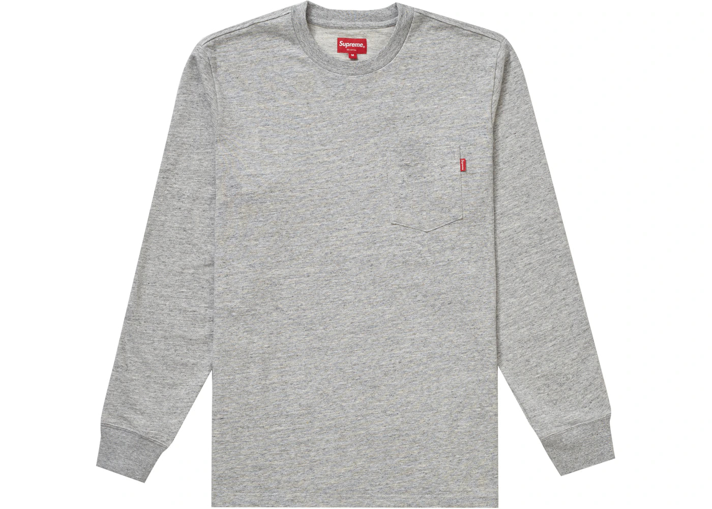 Supreme L/S Pocket Tee Heather Grey