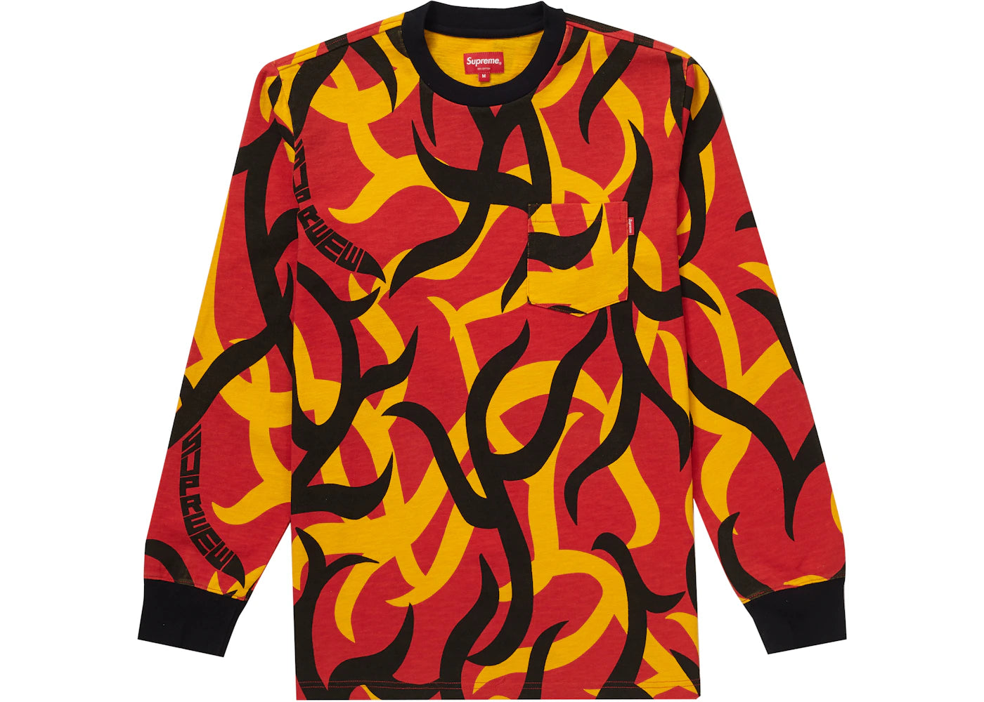 Supreme L/S Pocket Tee Red Tribal Camo