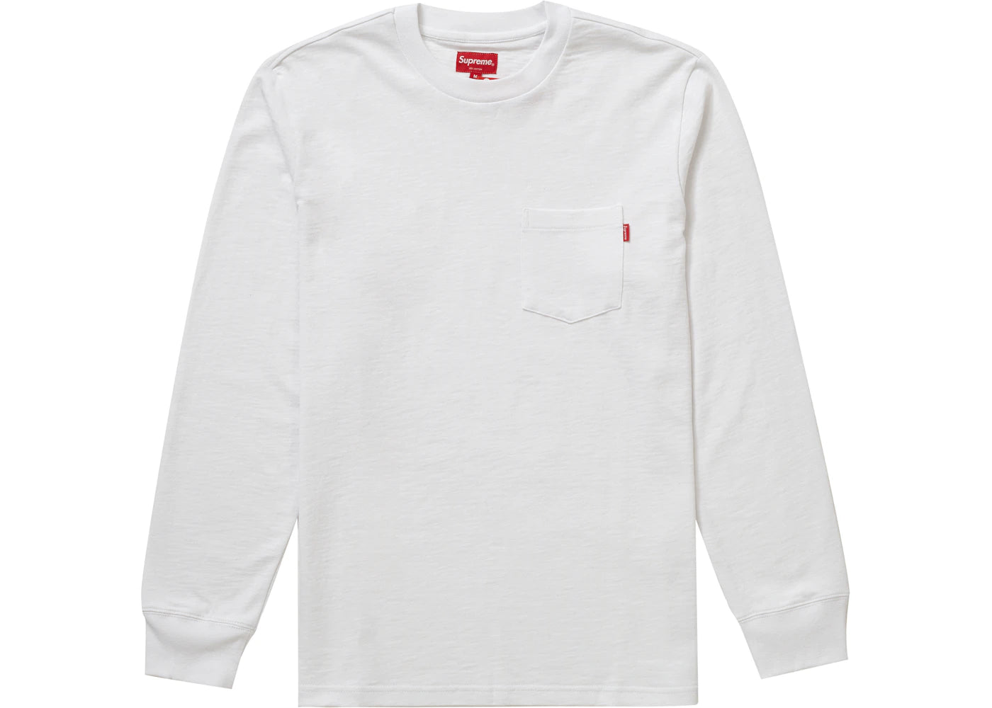 Supreme L/S Pocket Tee White