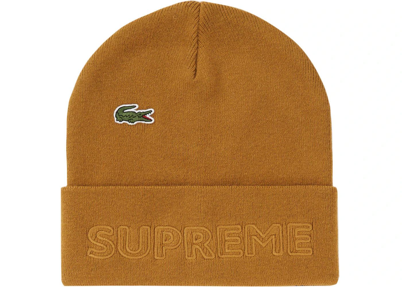 Supreme LACOSTE Beanie Gold