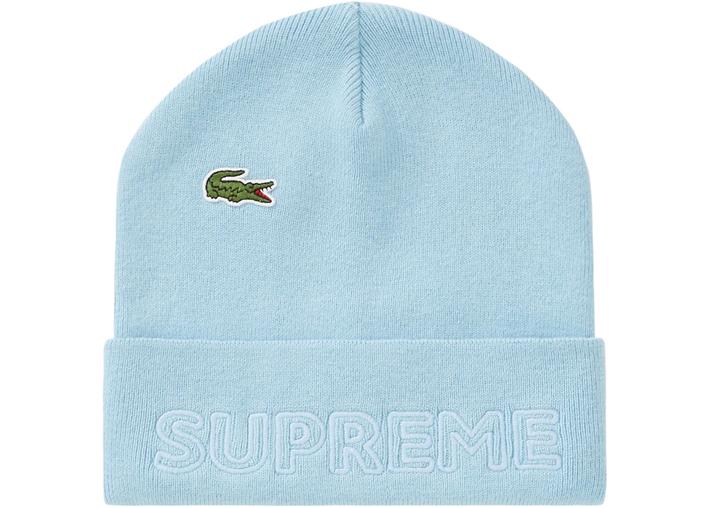 Supreme LACOSTE Beanie Light Blue