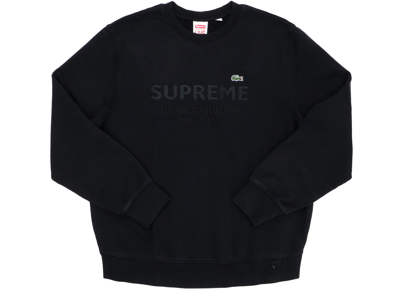 Supreme LACOSTE Crewneck Black