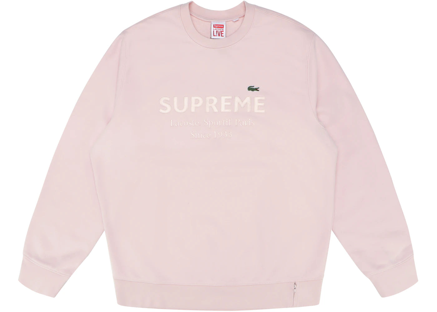 Supreme LACOSTE Crewneck Pink