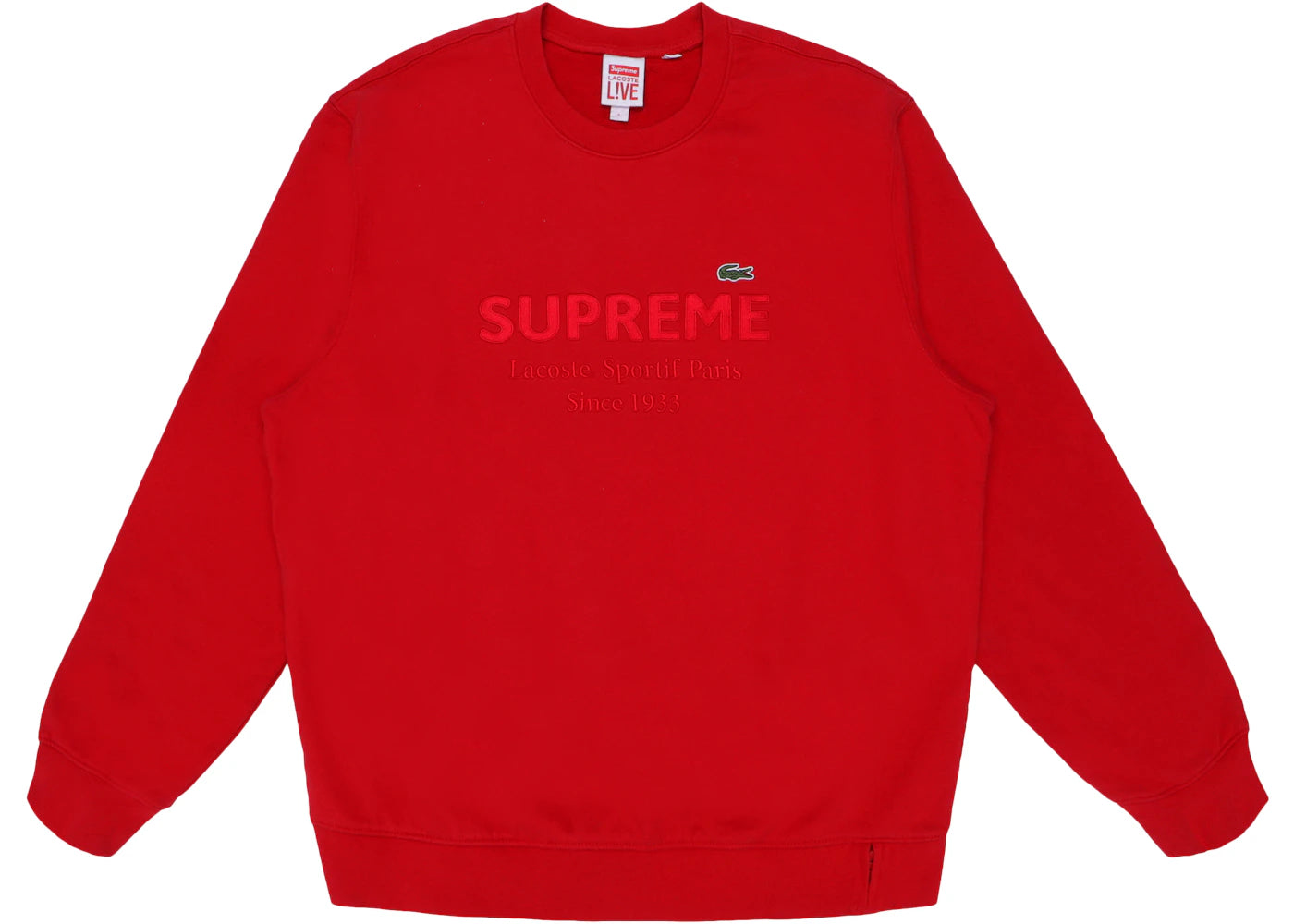 Supreme LACOSTE Crewneck Red