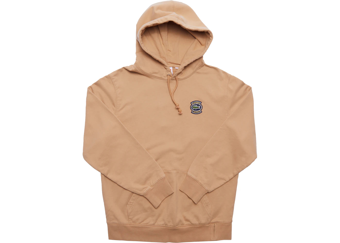 Supreme LACOSTE Hooded Sweatshirt Light Brown
