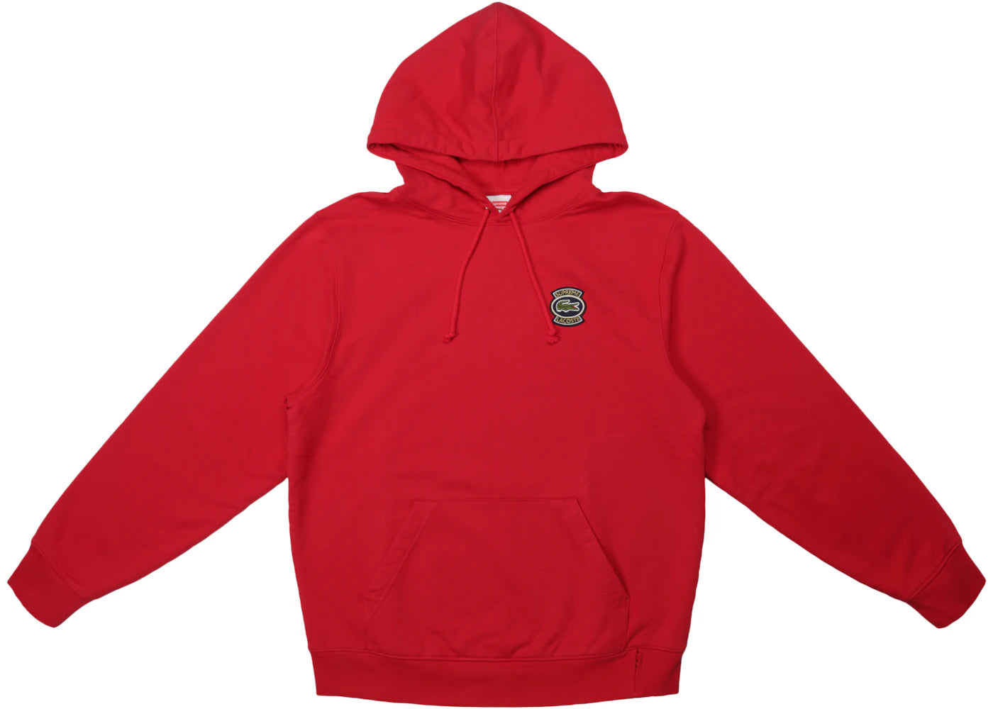 Supreme LACOSTE Hooded Sweatshirt Red