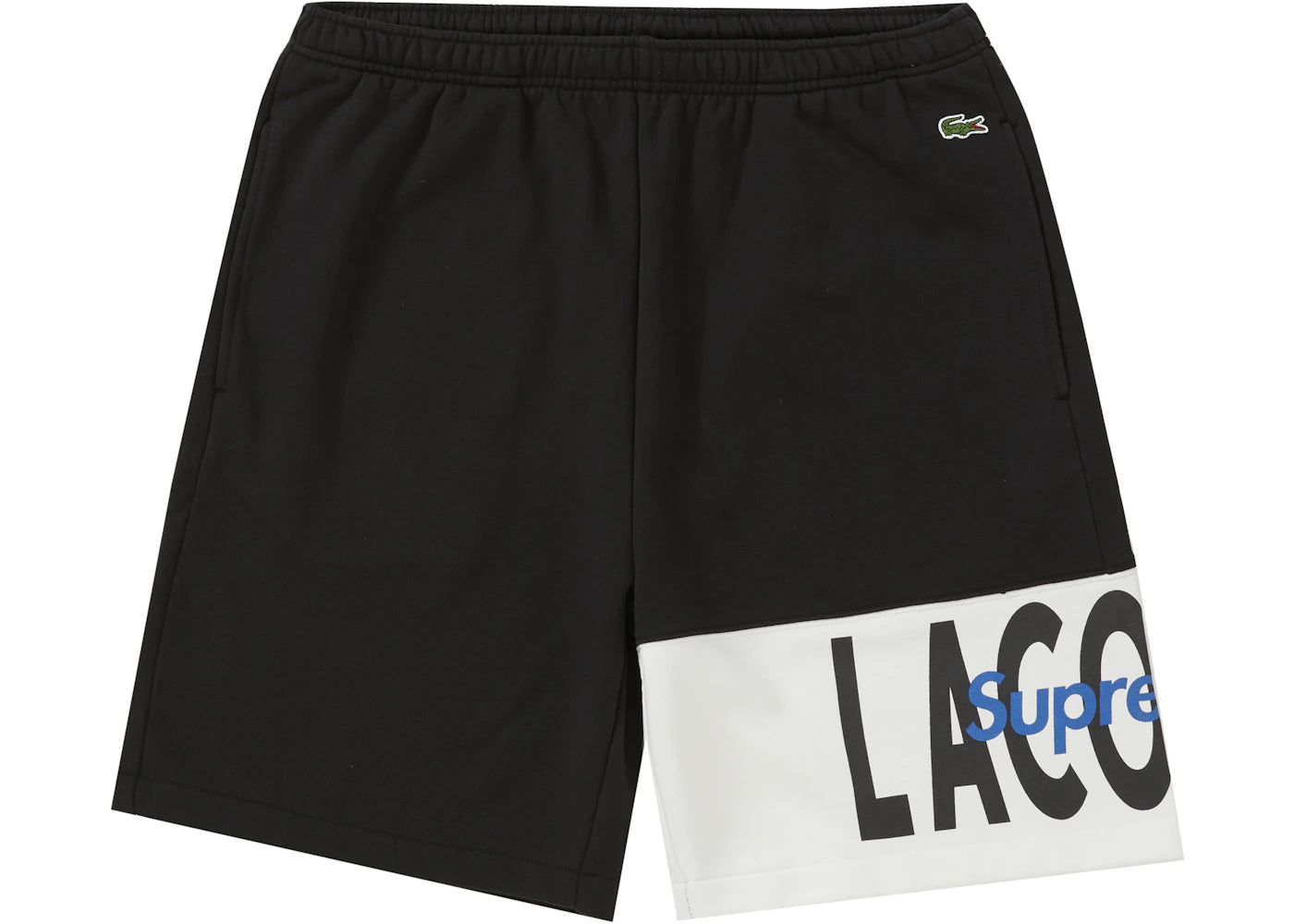 Supreme LACOSTE Logo Panel Sweatshort Black