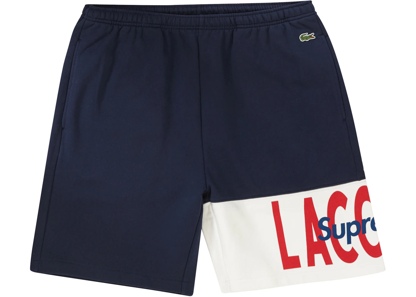 Supreme LACOSTE Logo Panel Sweatshort Navy