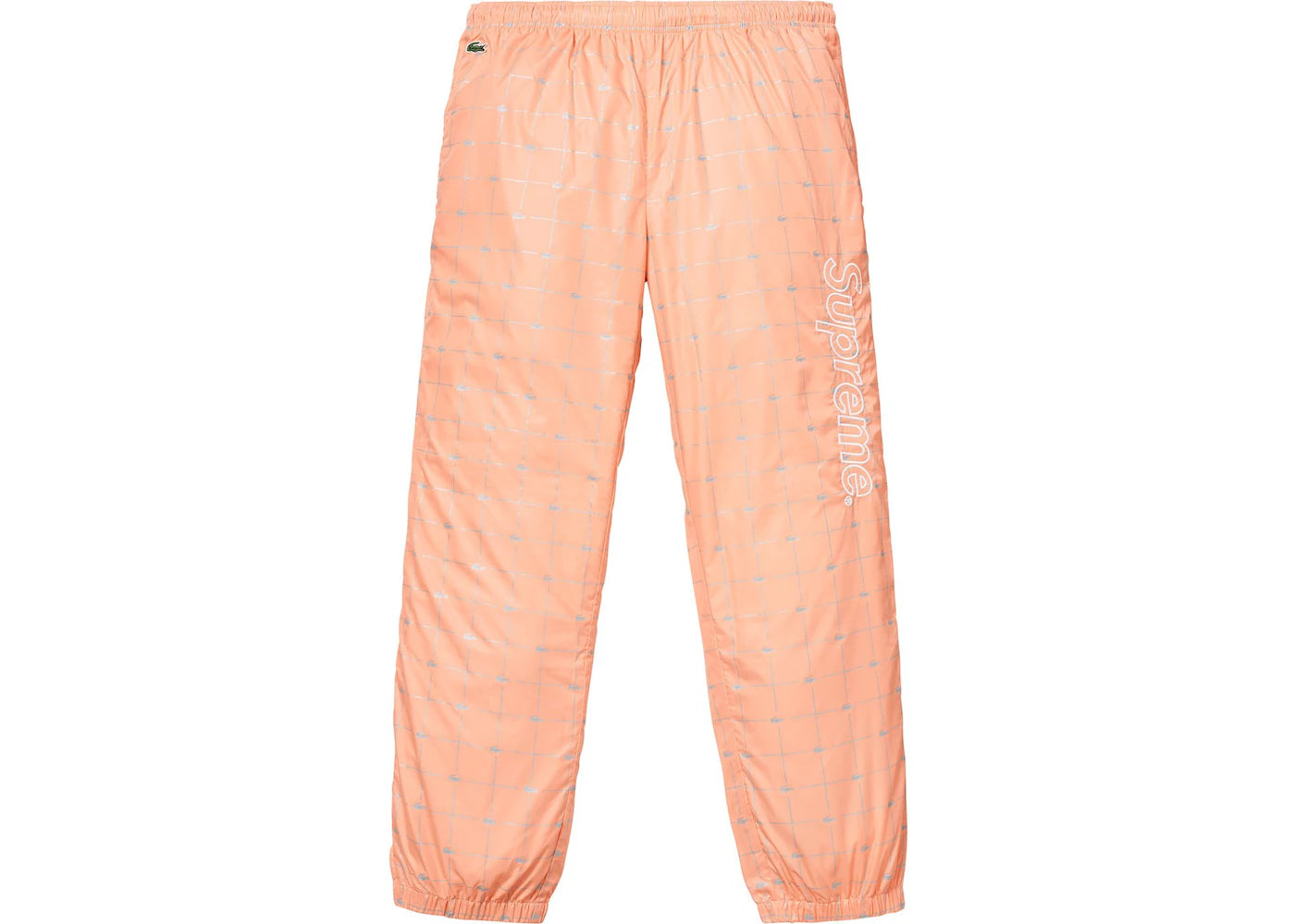 Supreme LACOSTE Reflective Grid Nylon Track Pant Peach