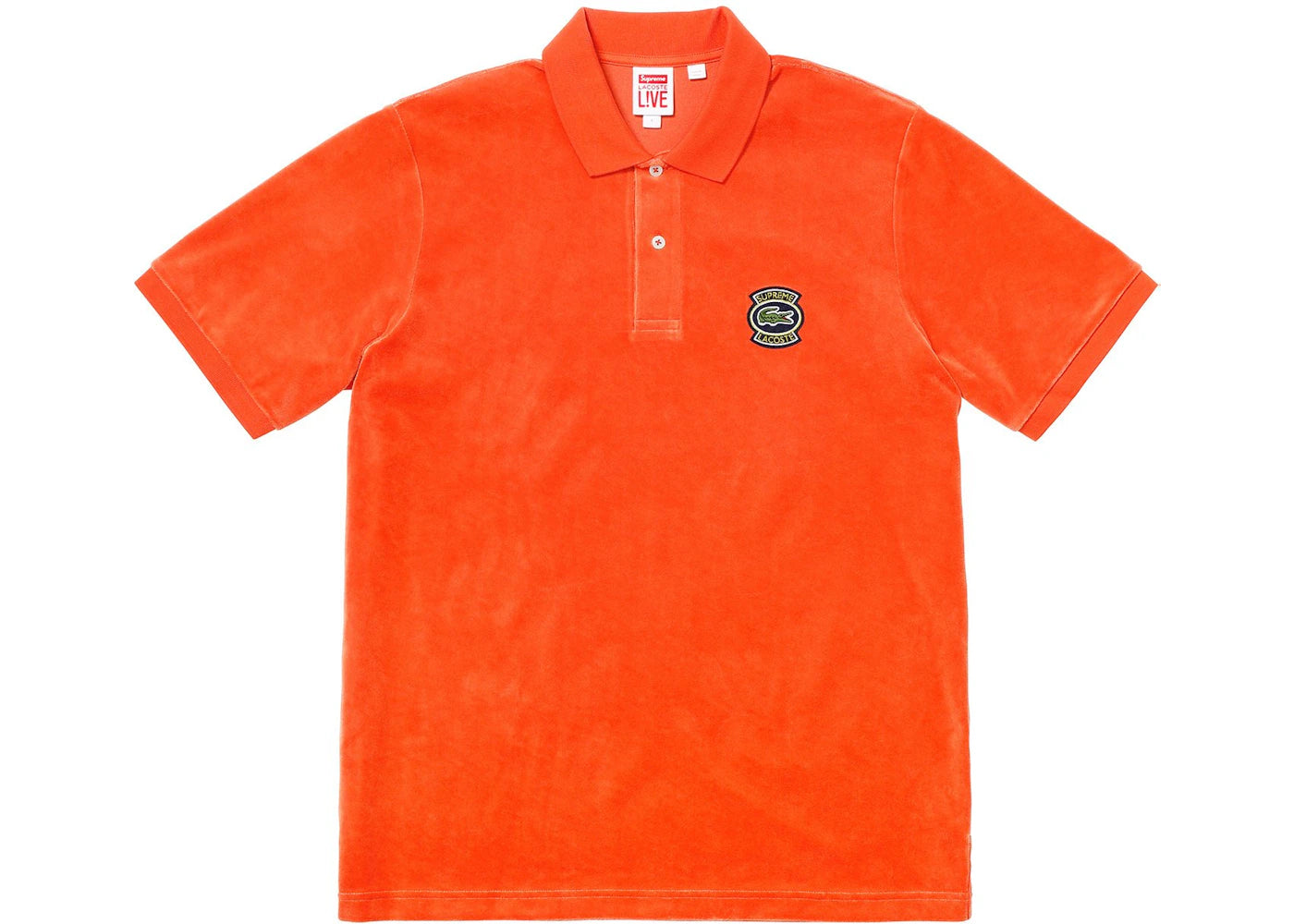 Supreme LACOSTE Velour Polo Orange
