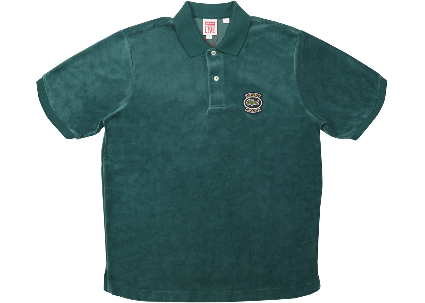 Supreme LACOSTE Velour Polo Teal