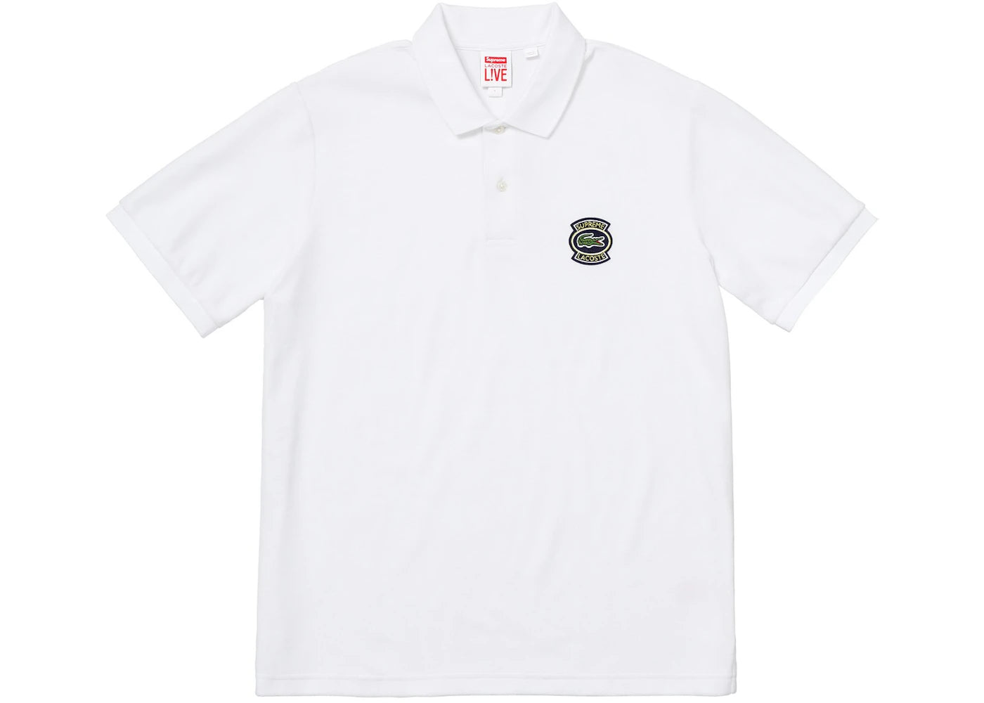 Supreme LACOSTE Velour Polo White