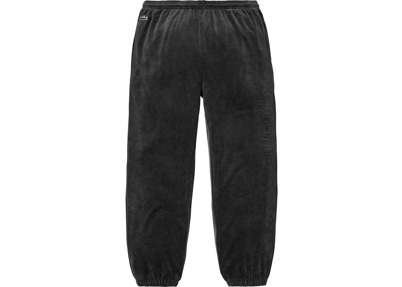 Supreme LACOSTE Velour Track Pant Black