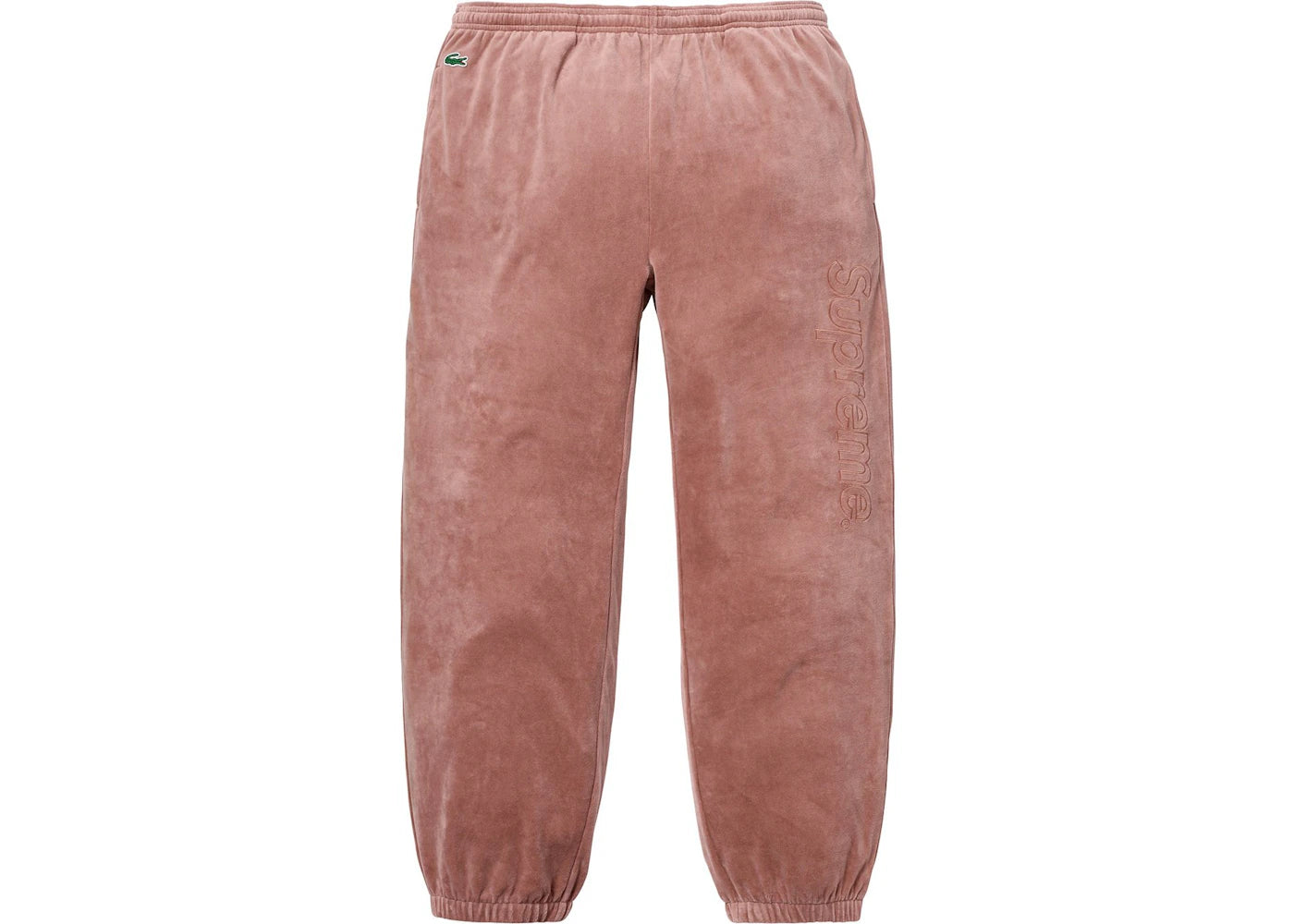 Supreme LACOSTE Velour Track Pant Light Maroon