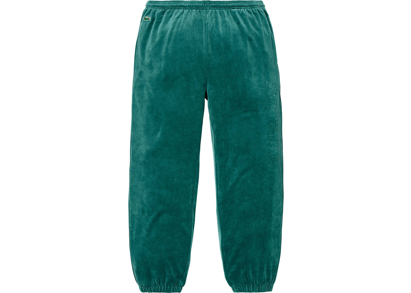 Supreme LACOSTE Velour Track Pant Teal