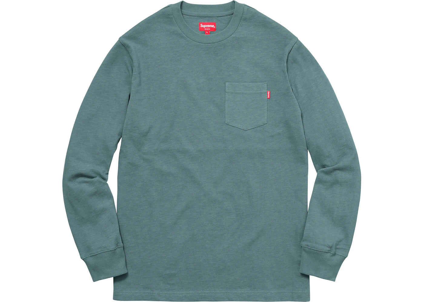 Supreme L/S Pocket Tee Dusty Teal