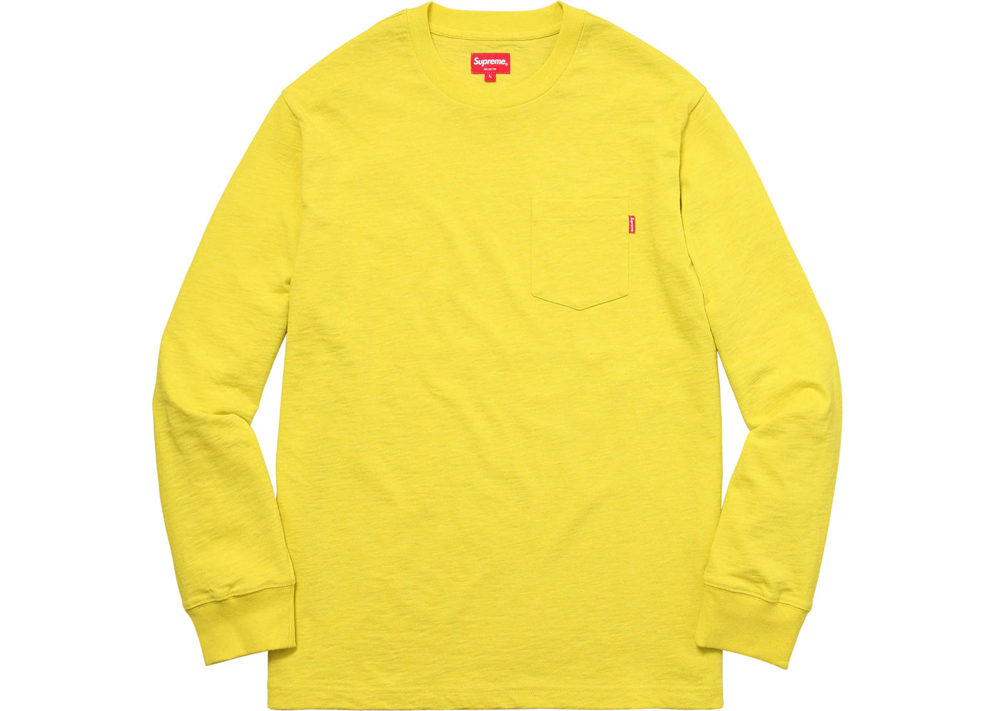Supreme L/S Pocket Tee Heather Bright Yellow