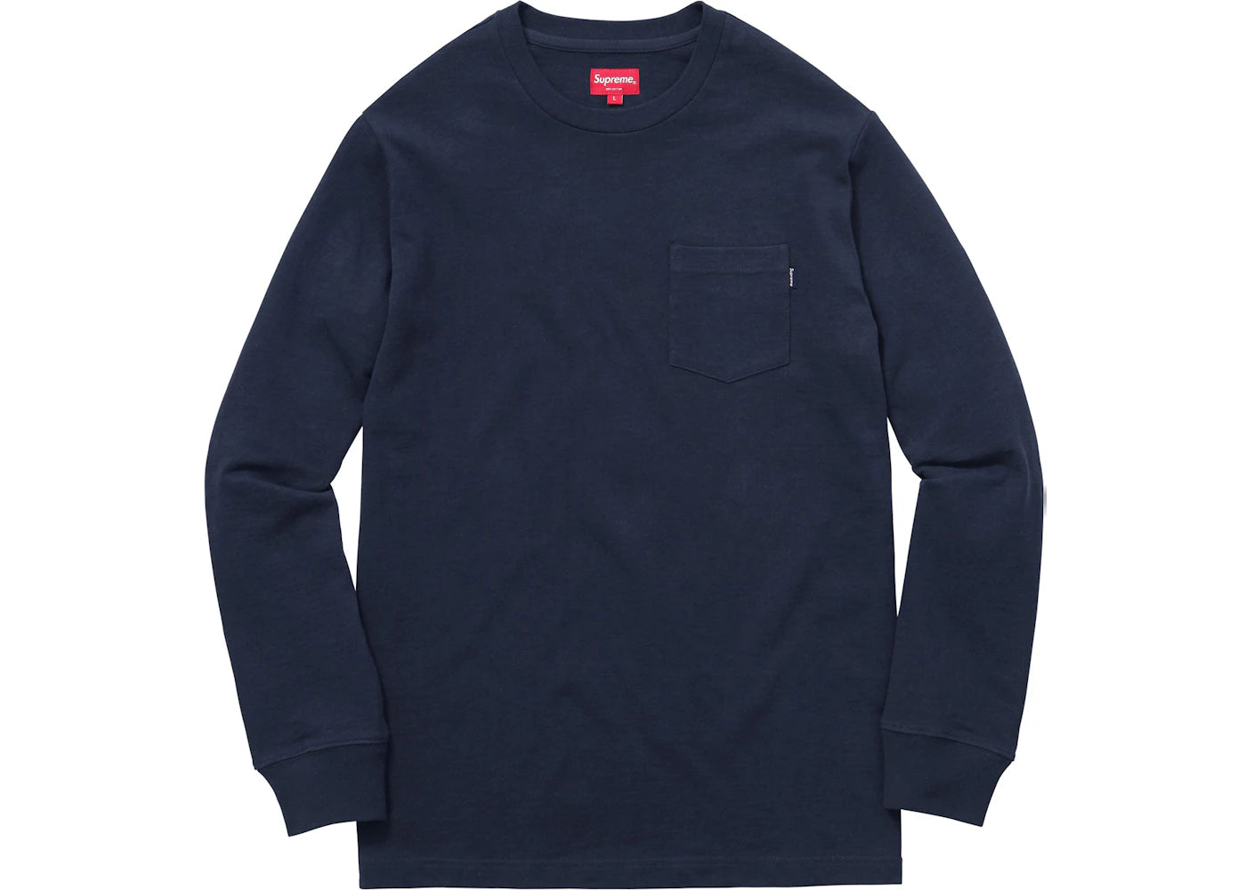 Supreme L/S Pocket Tee Navy