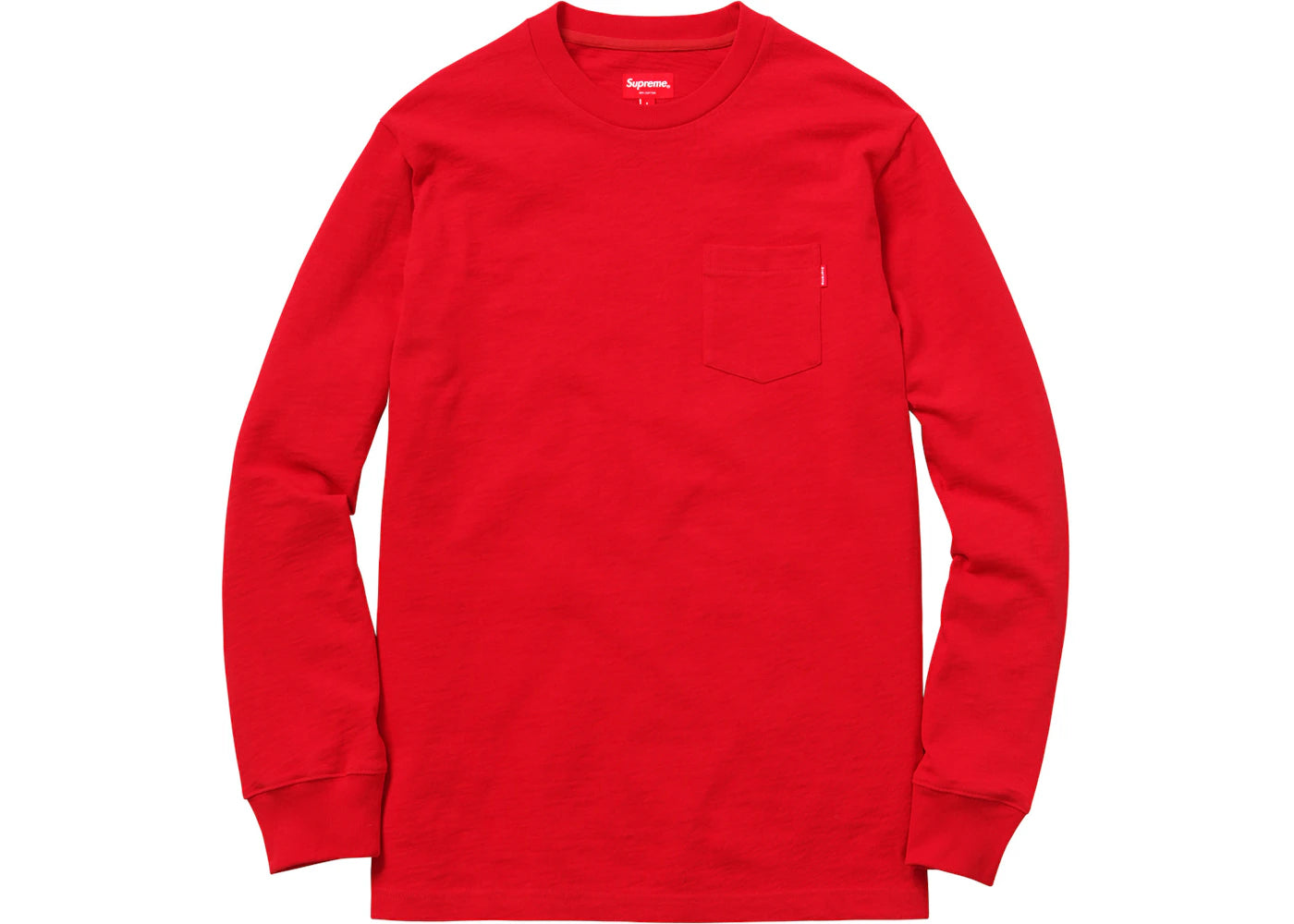 Supreme L/S Pocket Tee Red