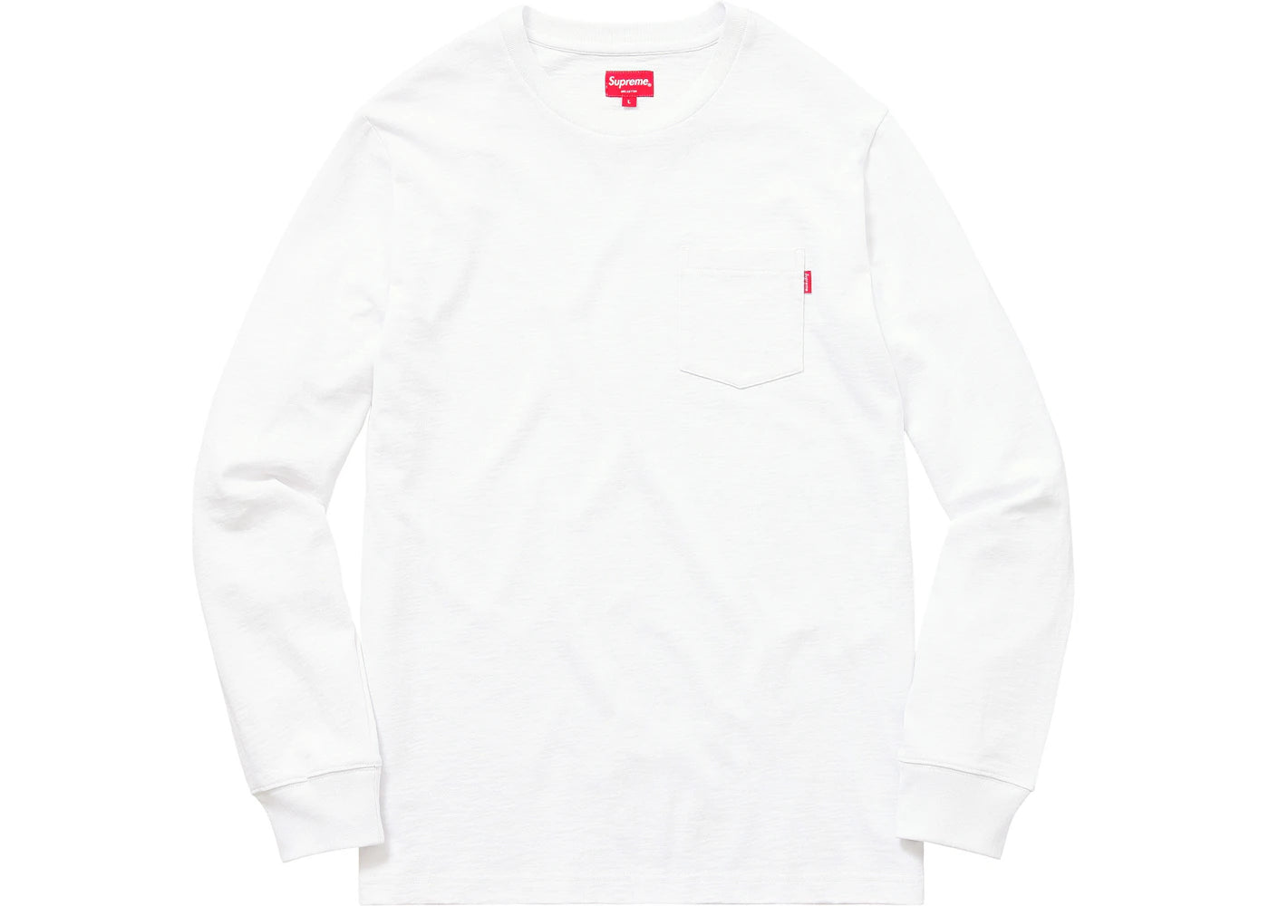 Supreme L/S Pocket Tee White