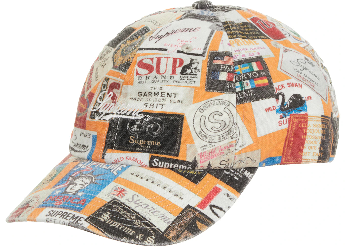 Supreme Labels 6-Panel Orange