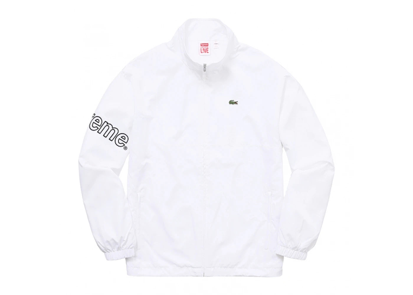 Supreme Lacoste Track Jacket White