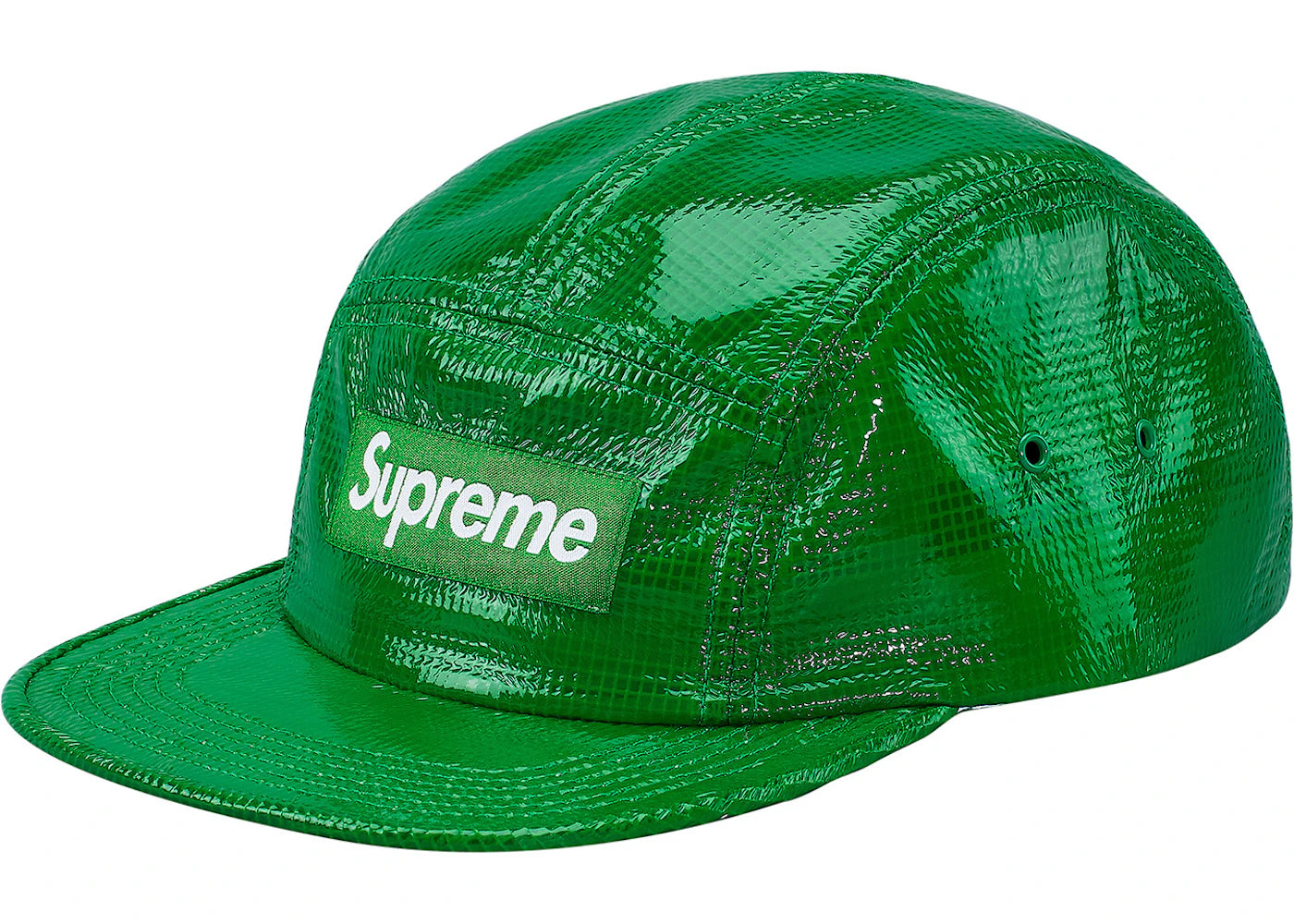 Supreme Laminated Box Weave Camp Cap Green