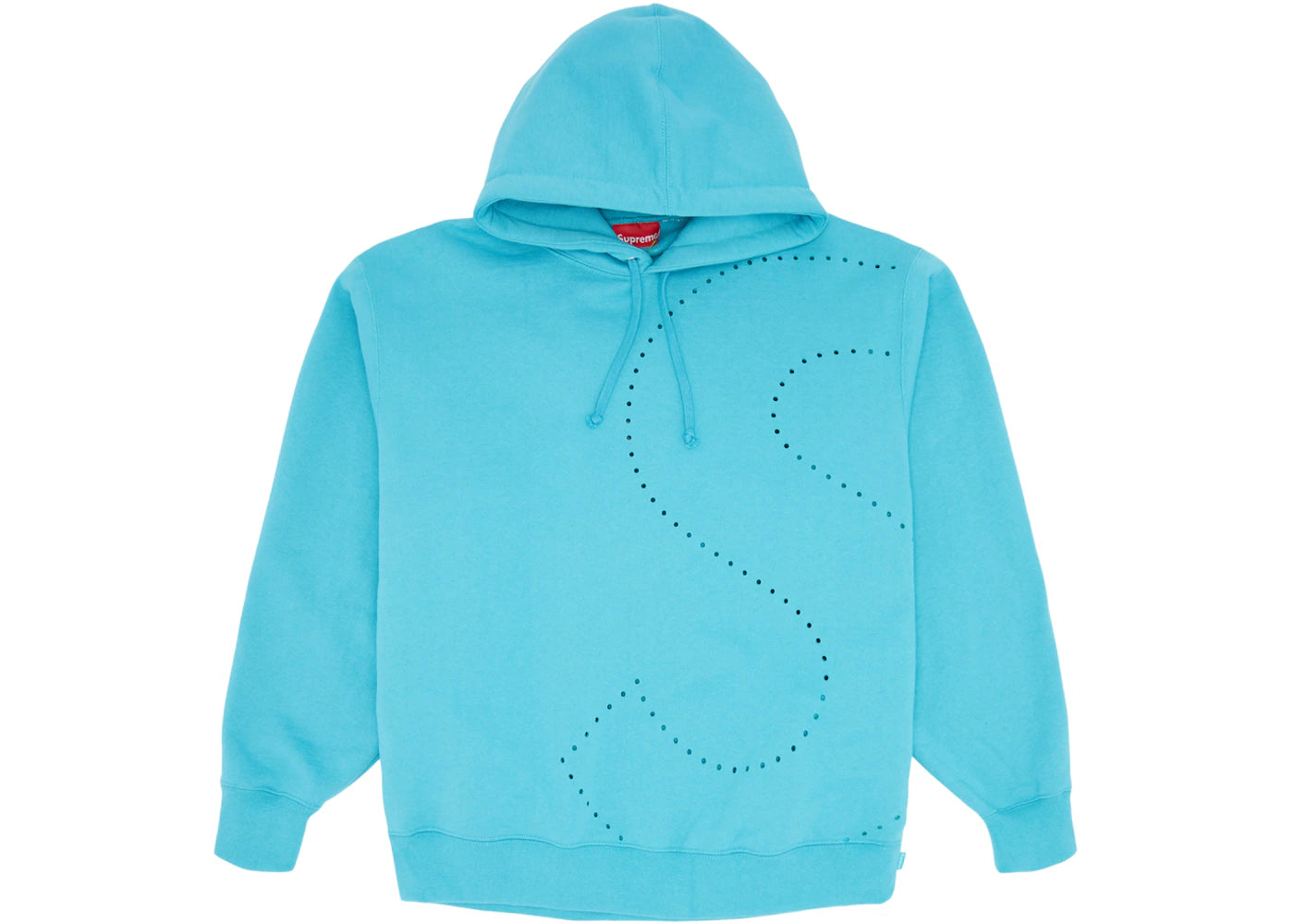 Supreme Laser Cut S Logo Hooded Sweatshirt Cyan