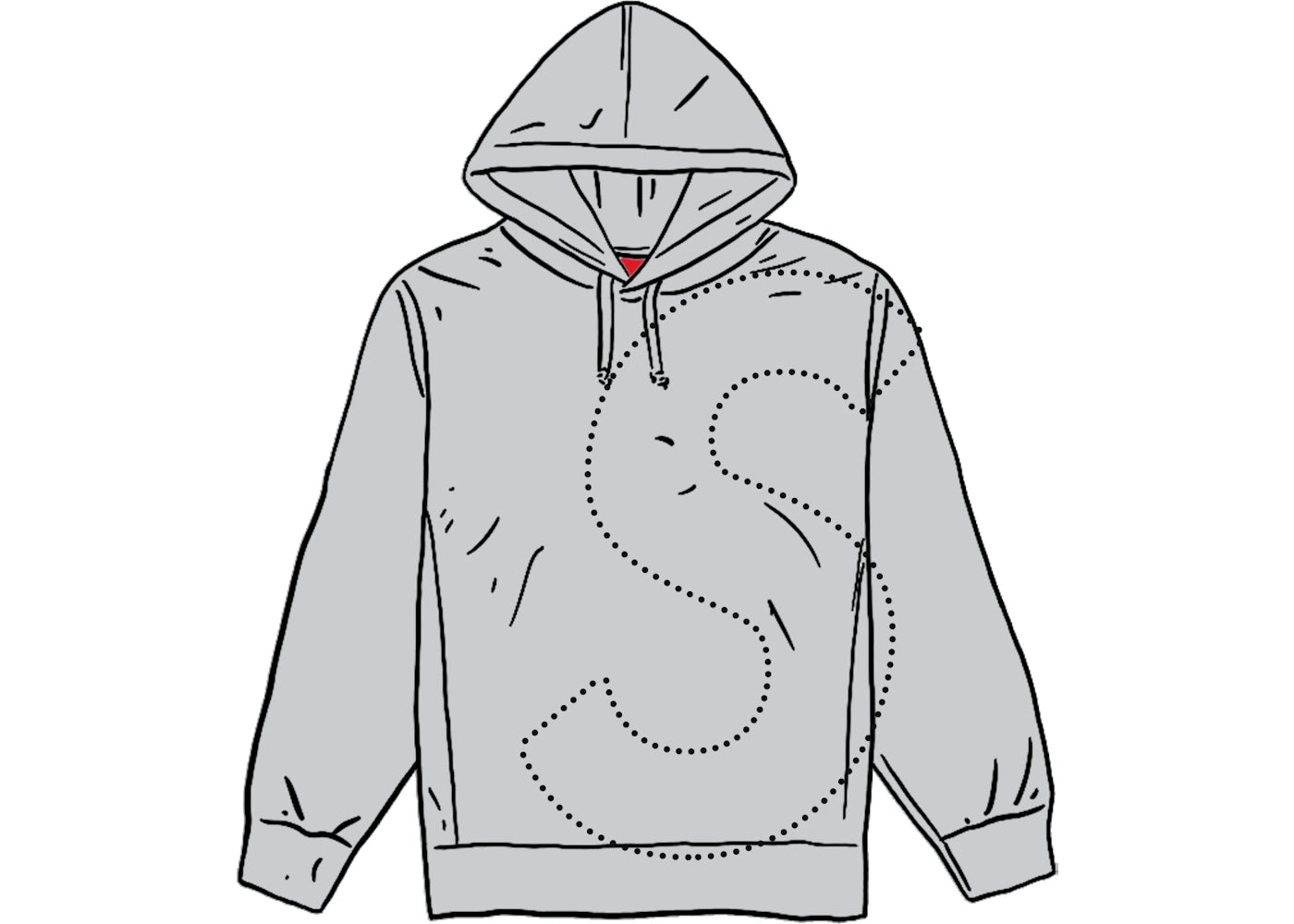 Supreme Laser Cut S Logo Hooded Sweatshirt Heather Grey