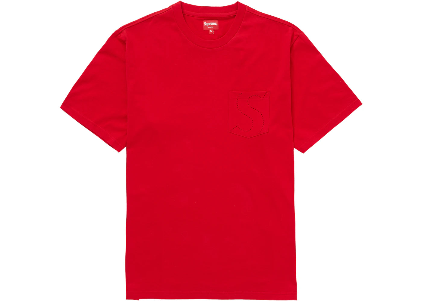 Supreme Laser Cut S Logo Pocket Tee Red