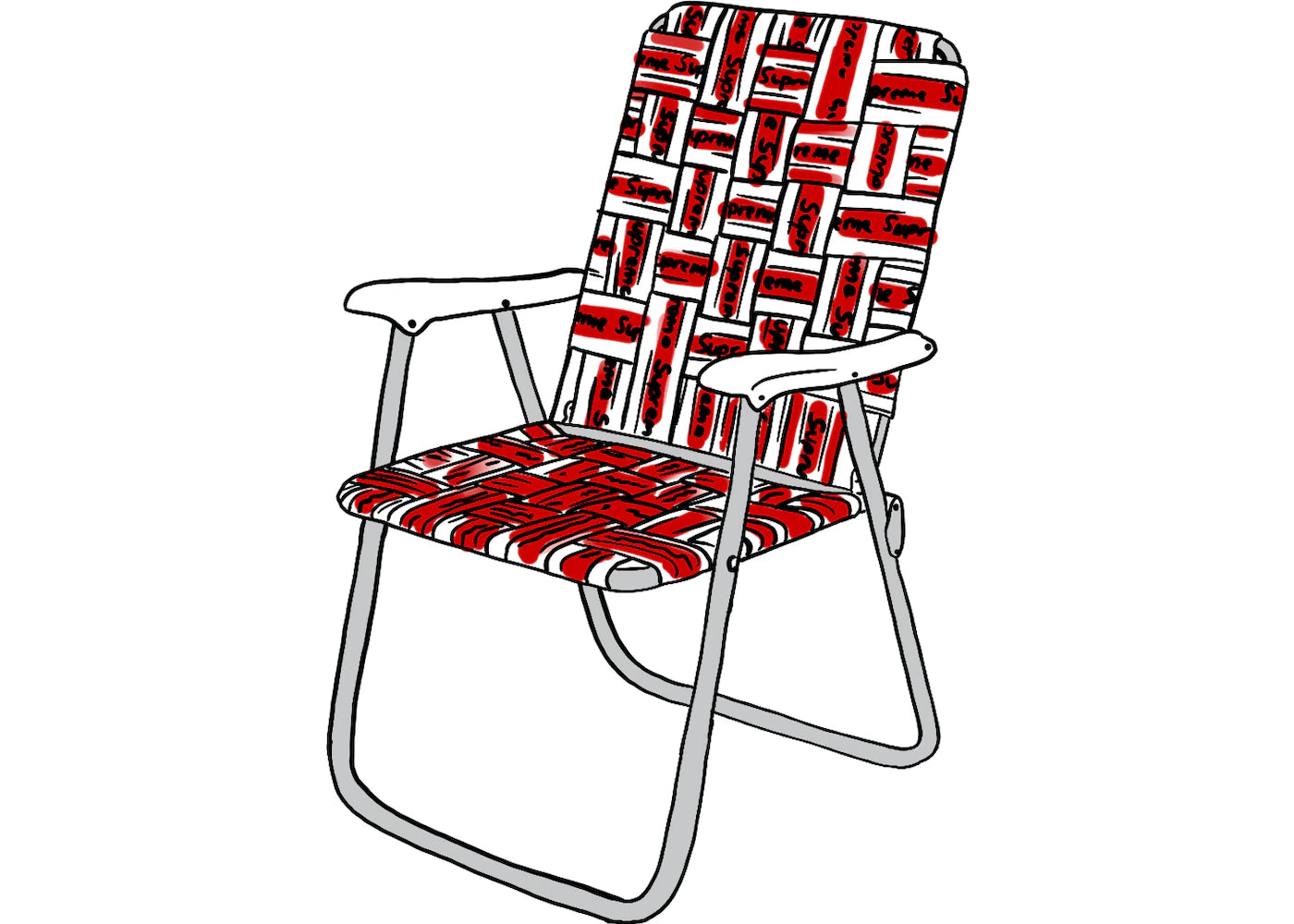 Supreme Lawn Chair Red