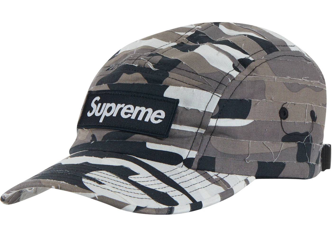 Supreme Layered Camo Camp Cap White