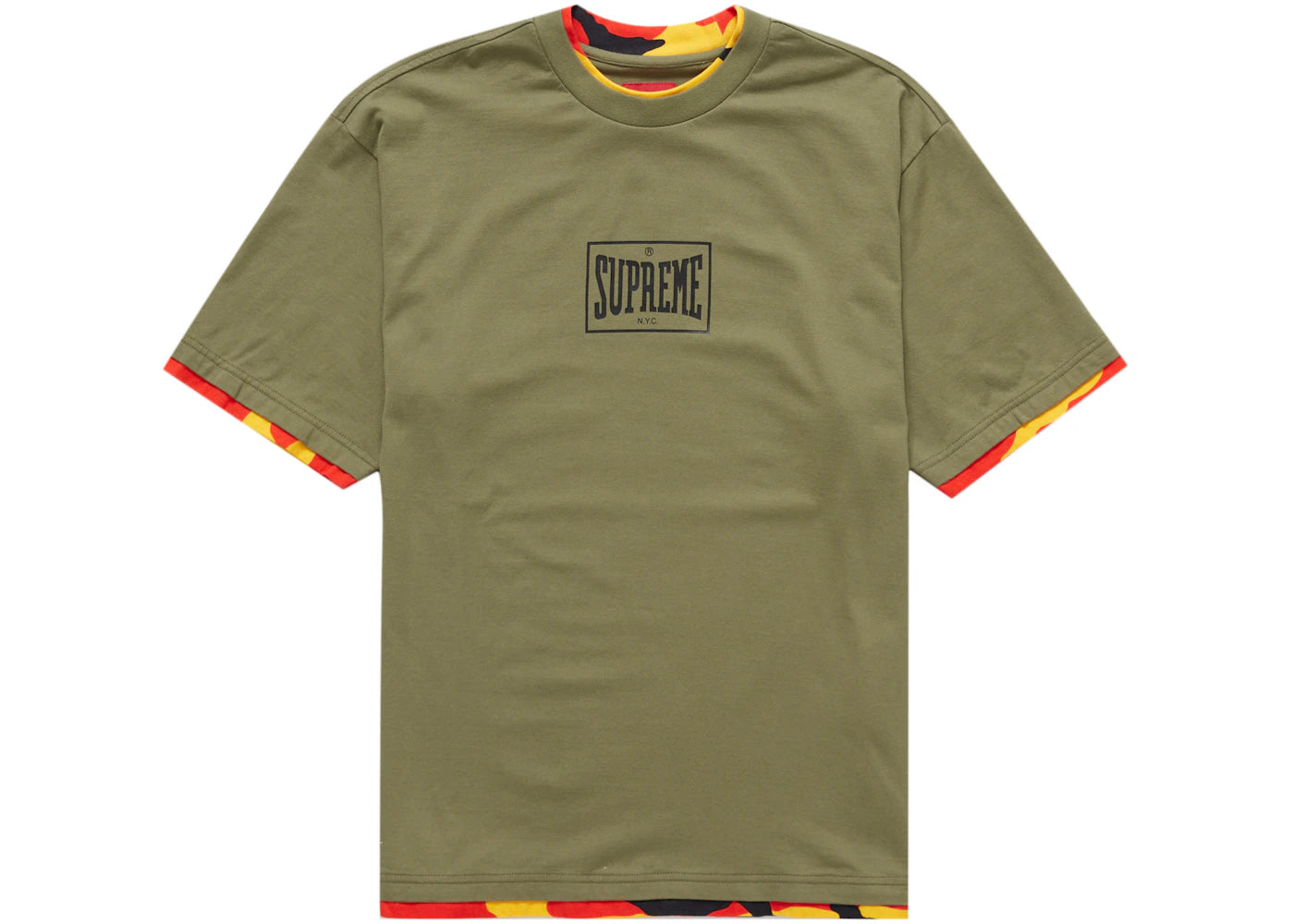 Supreme Layered S/S Top Light Olive