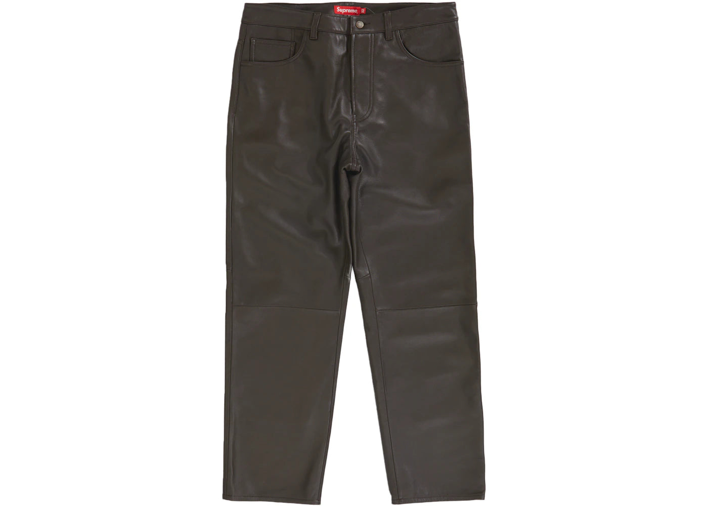 Supreme Leather 5-Pocket Jean (FW22) Brown