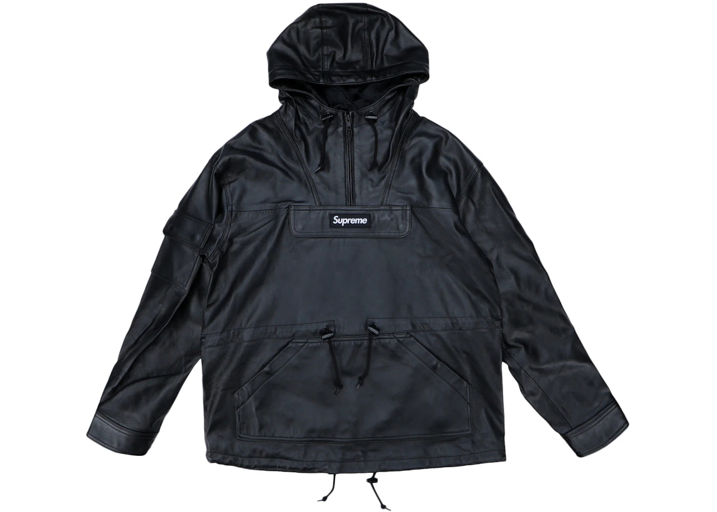 Supreme Leather Anorak Black