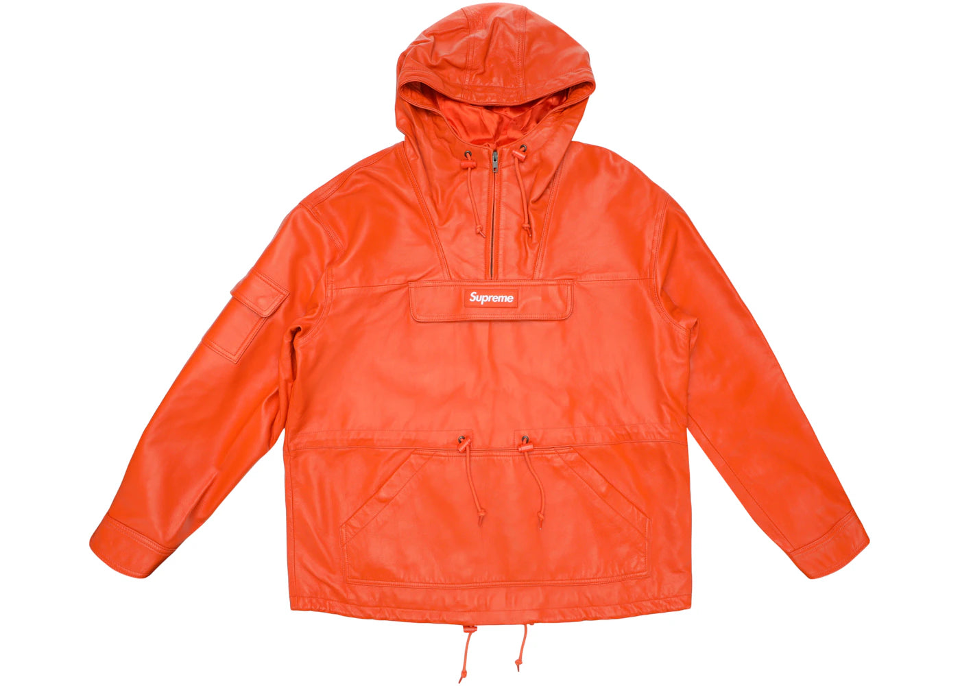 Supreme Leather Anorak Orange