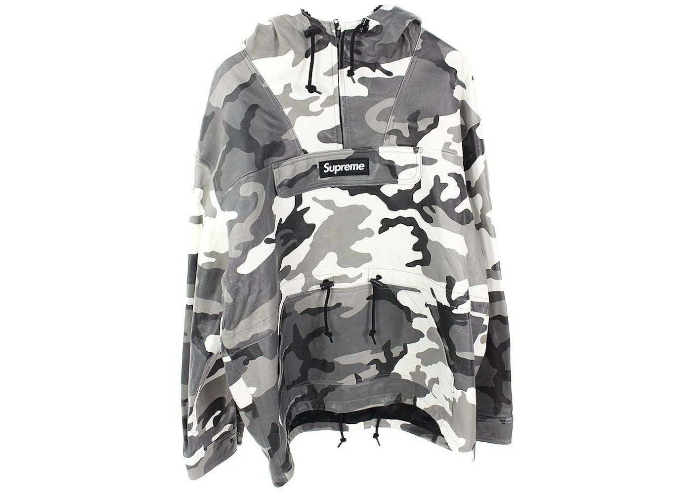 Supreme Leather Anorak Snow Camo