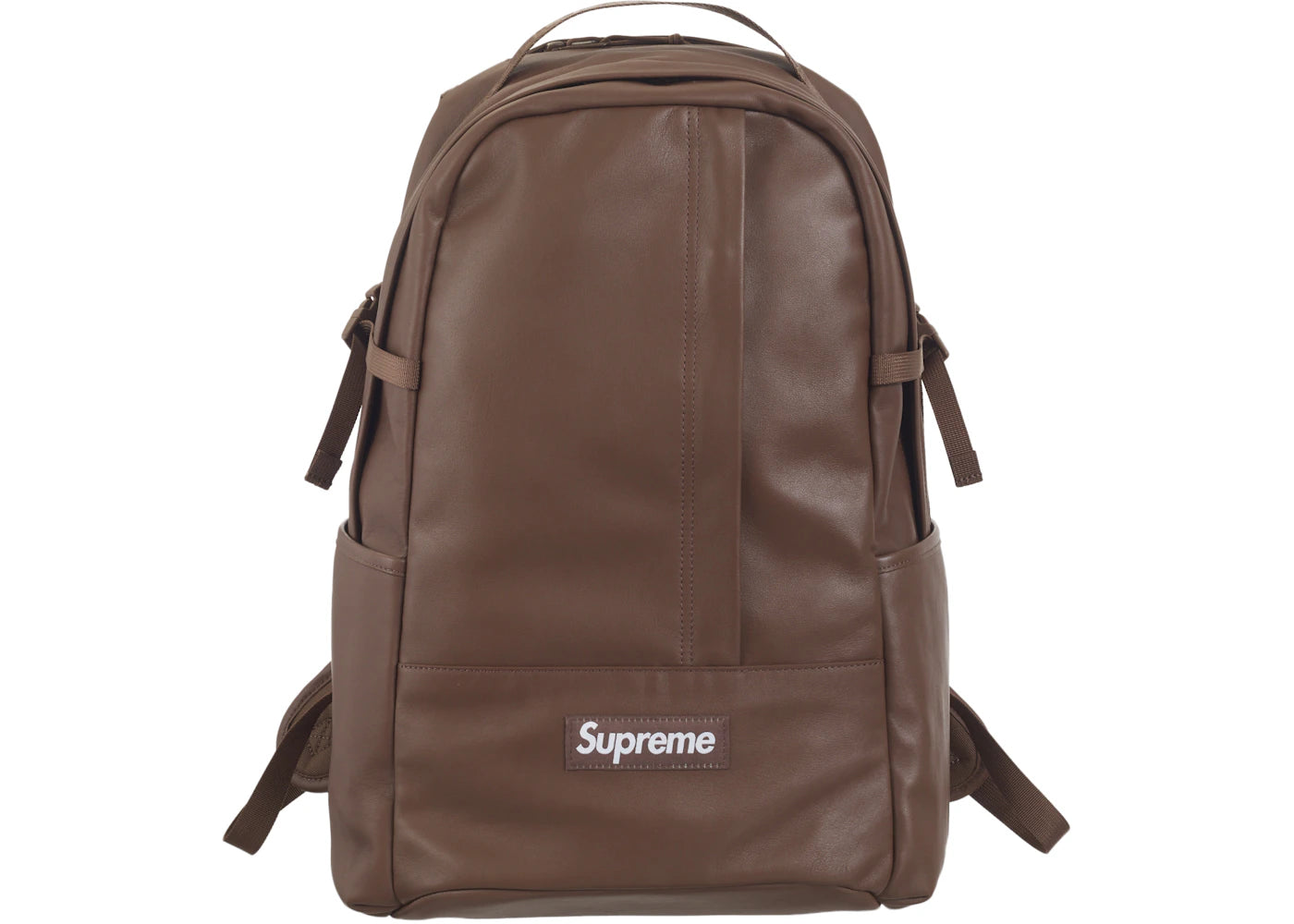 Supreme Leather Backpack (FW24) Brown