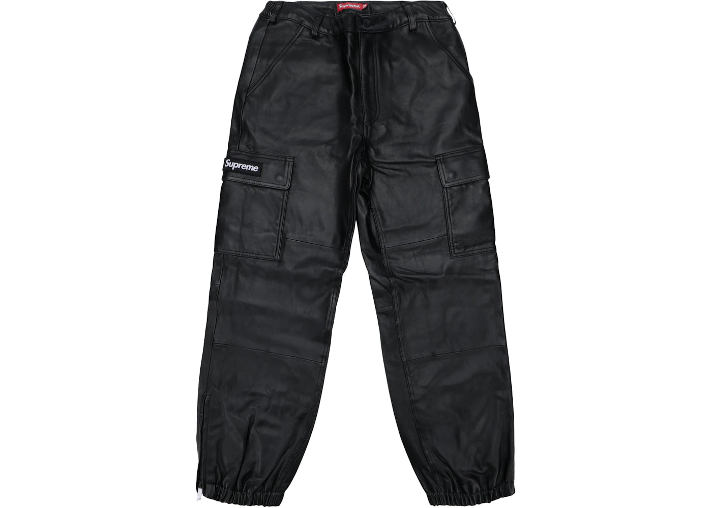 Supreme Leather Cargo Pants Black